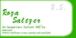 roza saltzer business card